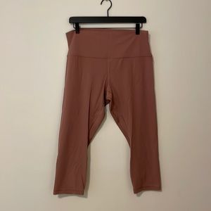 Blush colored lululemon cropped leggings - size 14